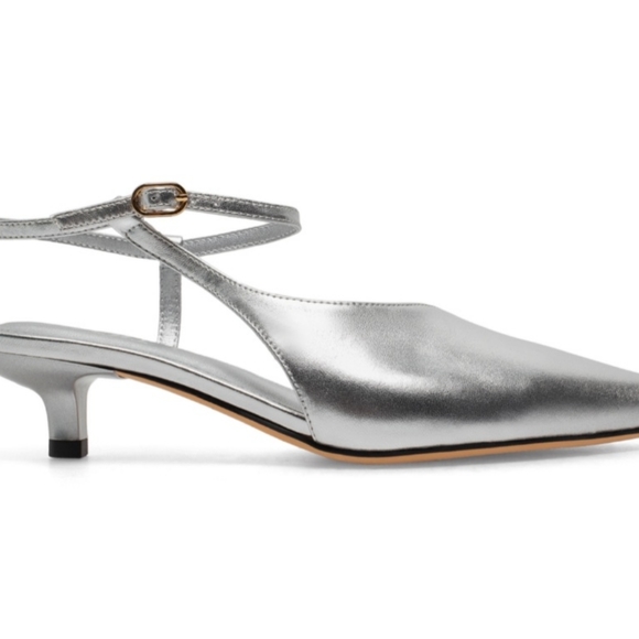 Silent D , Cabi kitten heels, pale silver leather ,size 40 m - Picture 8 of 8